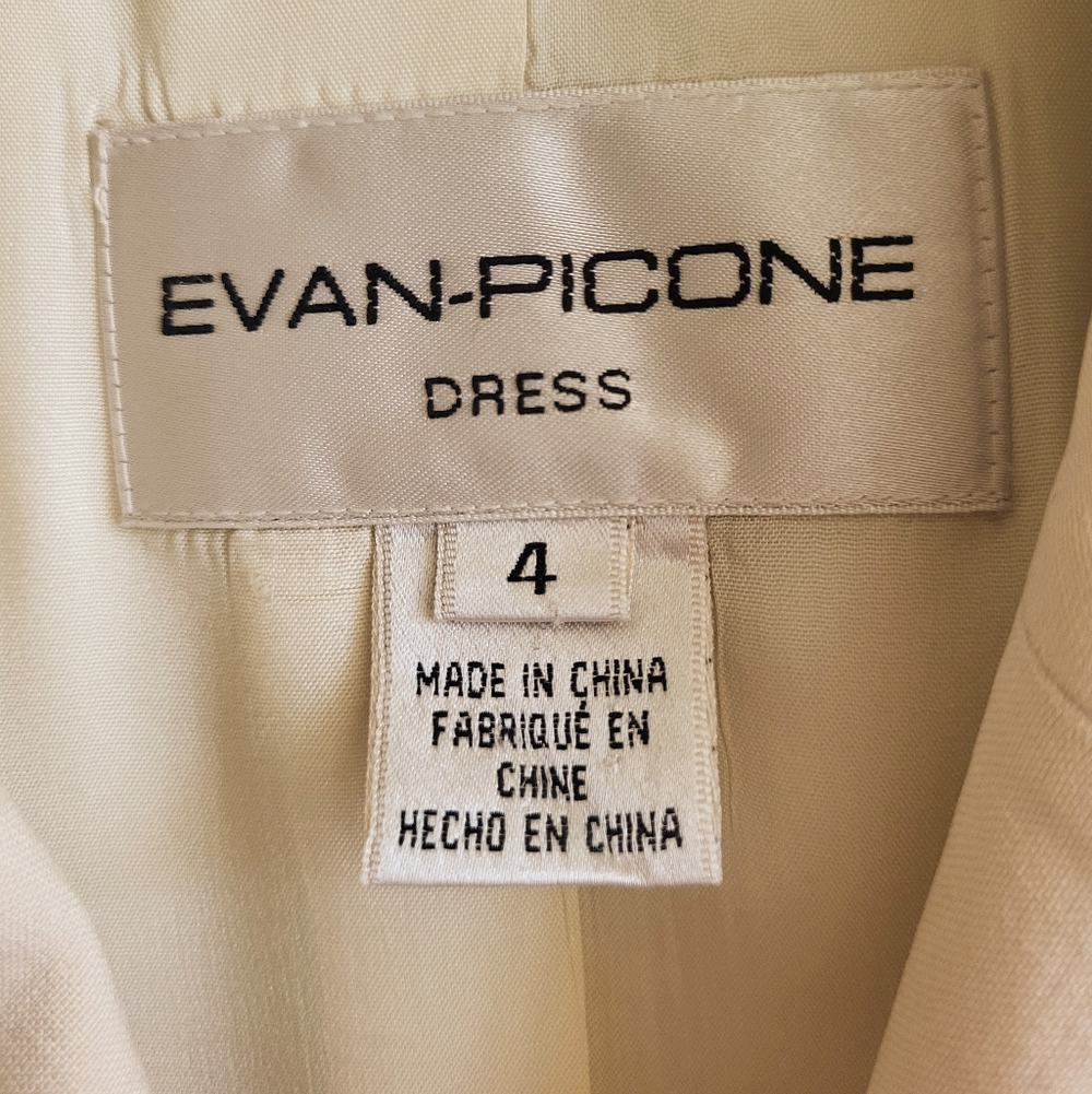 Evan Picone Cream Short-Sleeve Double-Breasted Blazer - Picture 9 of 14